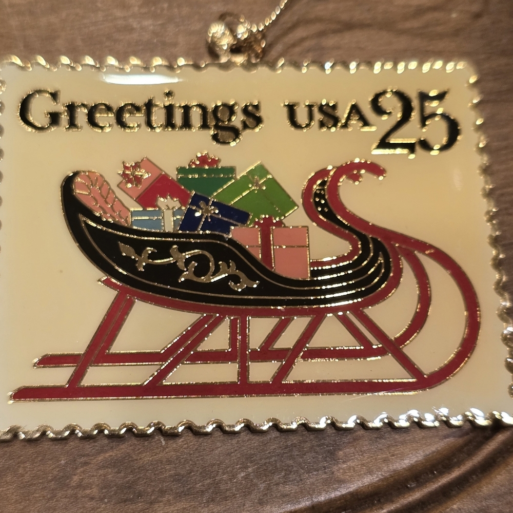 Gold Sleigh Ornament